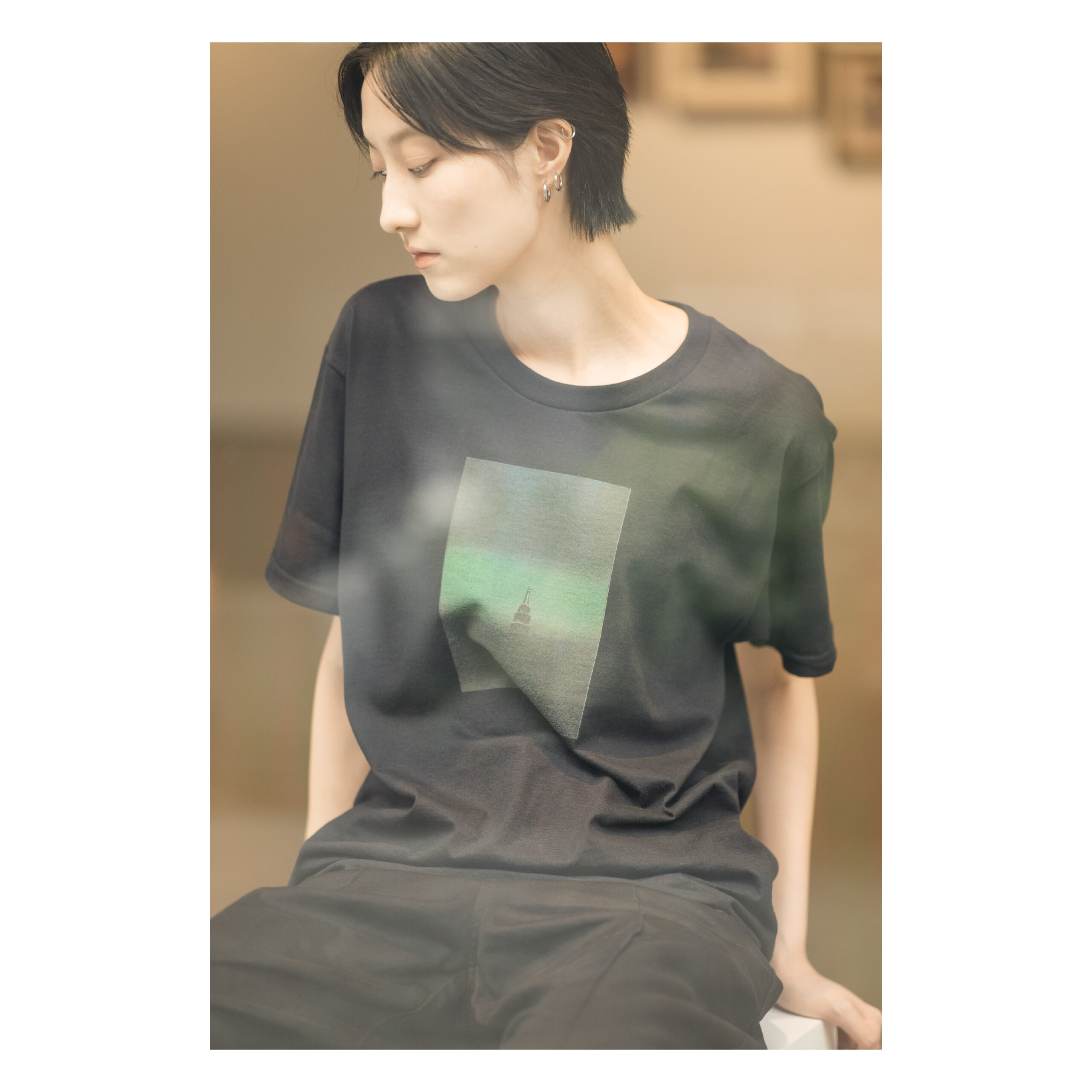 Lui Araki - Color / Scape Tee（BLACK）