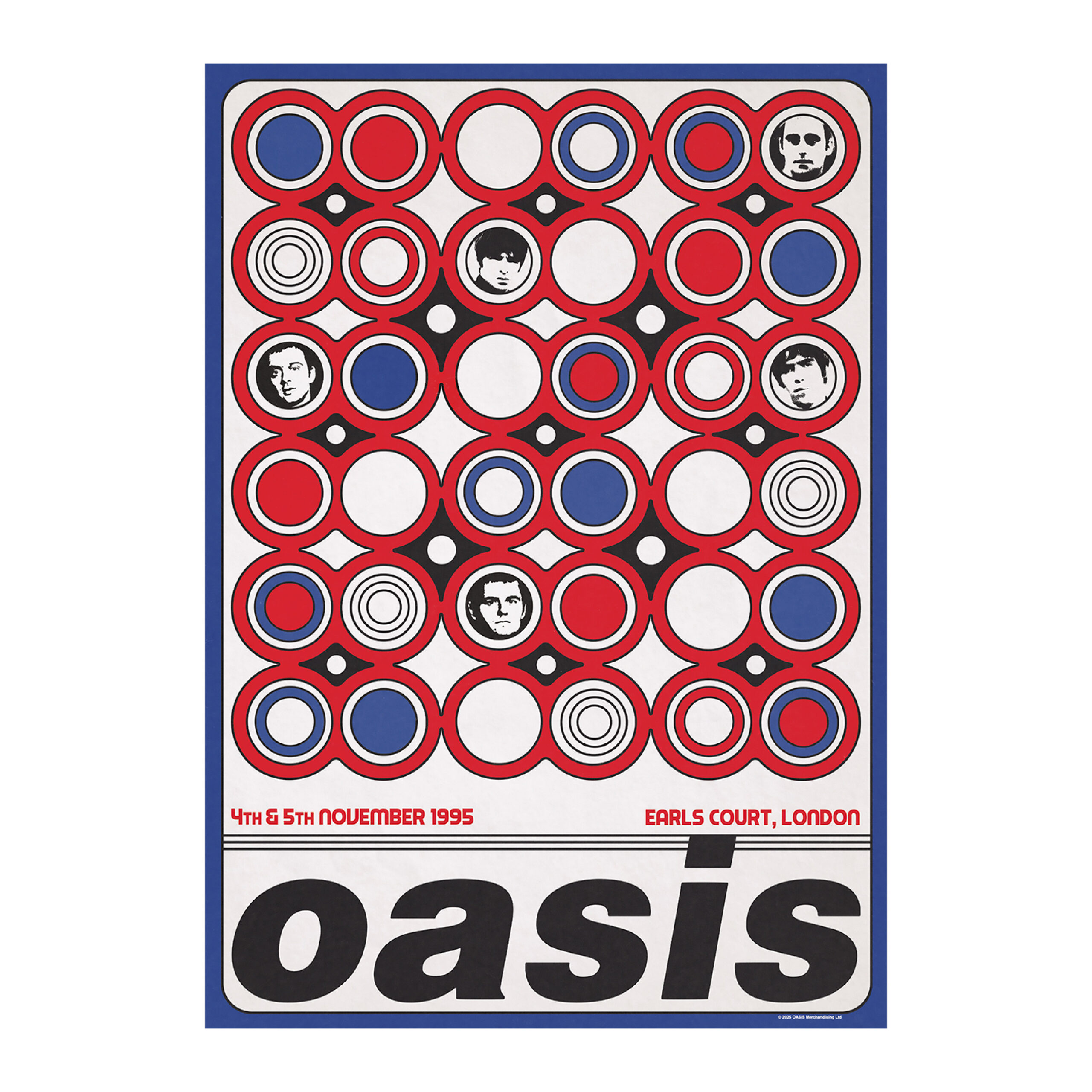 Oasis Historic Gig Art Poster - Earls Court Tour '95