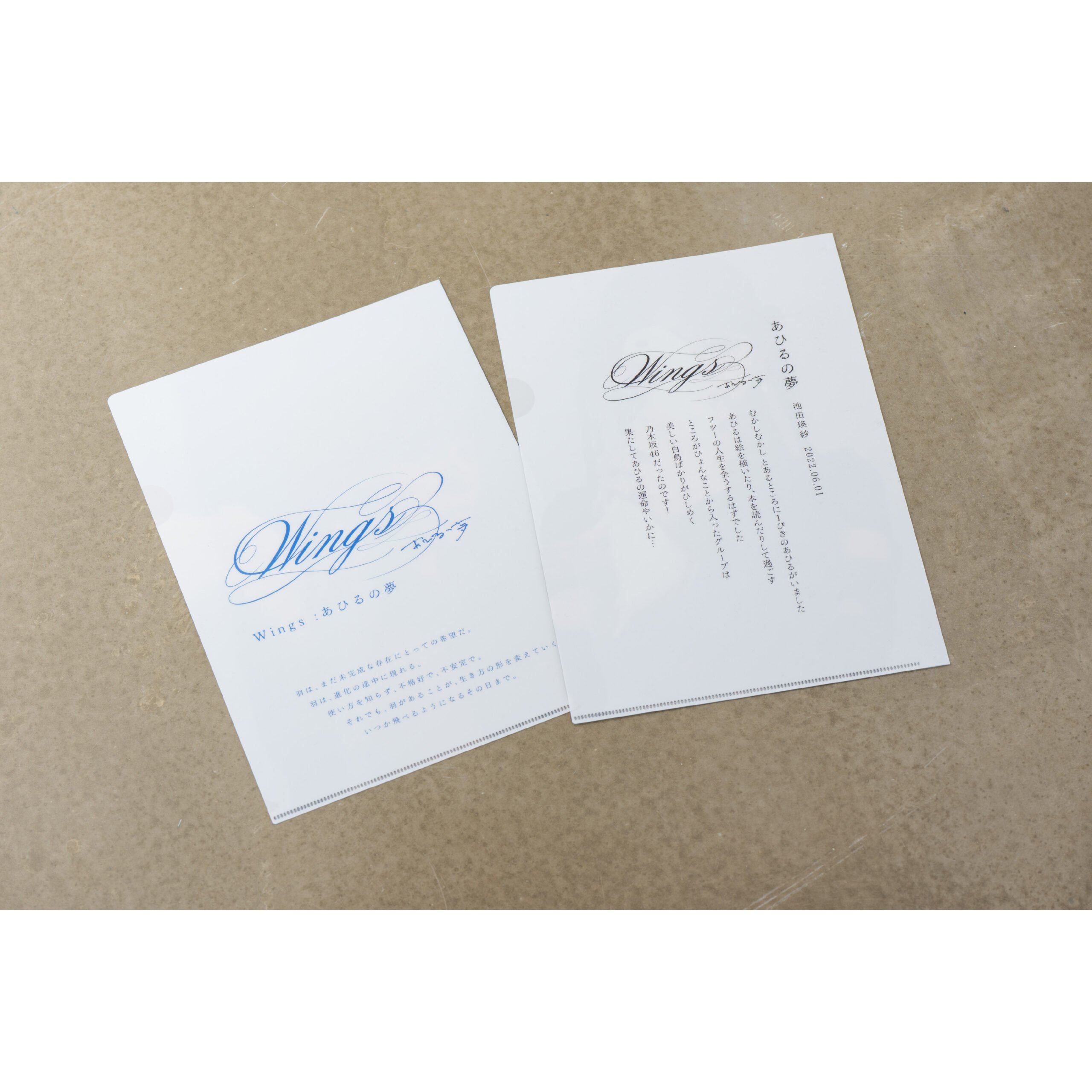 Wings:あひるの夢 クリアファイルセット